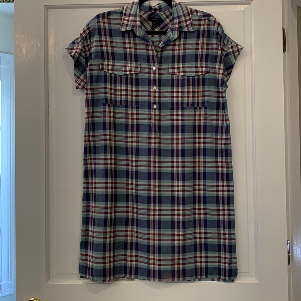 J Crew Shirt Dress in Vintage Plaid Size XS